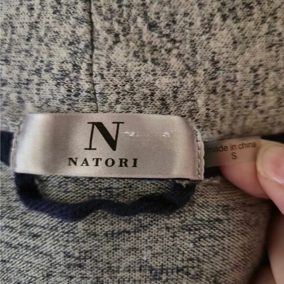 Natori Heather Gray Soft Stretch Knit Robe Size S Loungewear Sleep Bath Comfy - Picture 10 of 11